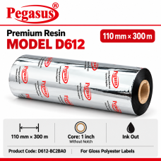 Premium Resin-D612,110mmx,300mtr.,1 inch core,without notch,Ink out